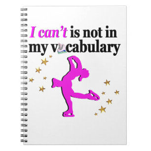 CARNET FIGURE ROSE PATINAGE OBJECTIFS ET RÊVES