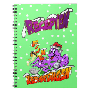 Carnet Fijne Kerstdagen Octopus Kok Recepten Notitieboek