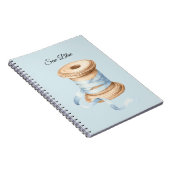 Carnet Fil de couture bleu joli (Côté Droit)
