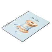 Carnet Fil de couture bleu joli (Côté gauche)