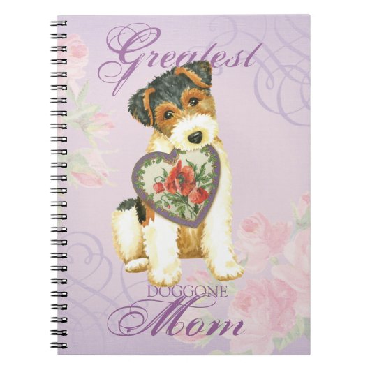 Carnet Fil Fox Terrier Coeur maman (Devant)