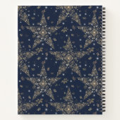 Carnet Filigrane étoilé céleste élégant - Bleu (Dos)
