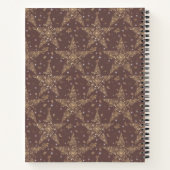 Carnet Filigrane étoilé céleste élégant - Marron (Dos)