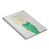 Carnet Fille à la marguerite robe verte (Côté Droit)
