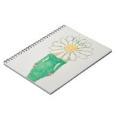 Carnet Fille à la marguerite robe verte (Côté gauche)