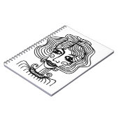 Carnet Fille abstraite décorative. illustrationadol vinta (Côté gauche)