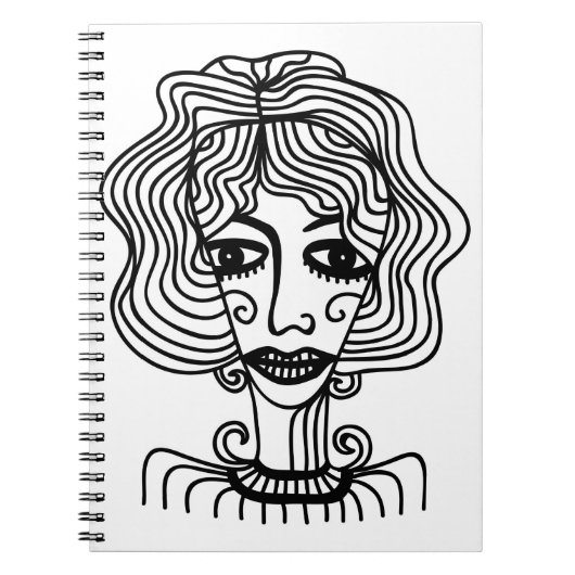 Carnet Fille abstraite décorative. illustrationadol vinta (Devant)