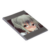 Carnet Fille anime aux cheveux en argent dans les chats d (Côté Droit)