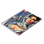 Carnet Fille astronaute de science-fiction vintage (Côté gauche)