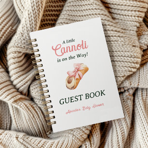 Carnet Fille au nœud rose Cannoli Baby Shower italienne p