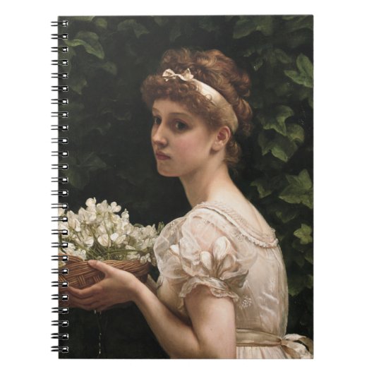 Carnet Fille aux fleurs de pois (par Edward Poynter) (Devant)