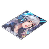 Carnet Fille avec casque (Côté gauche)