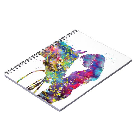 Carnet Fille Avec Cheval Colorée (Côté gauche)