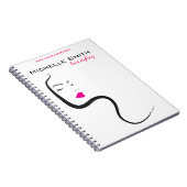 Carnet Fille avec cheveux ondulés Coiffure icône de marqu (Côté Droit)