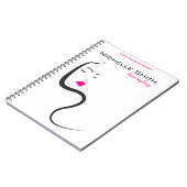 Carnet Fille avec cheveux ondulés Coiffure icône de marqu (Côté gauche)