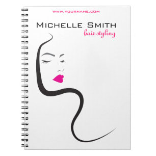 Carnet Fille avec cheveux ondulés Coiffure icône de marqu