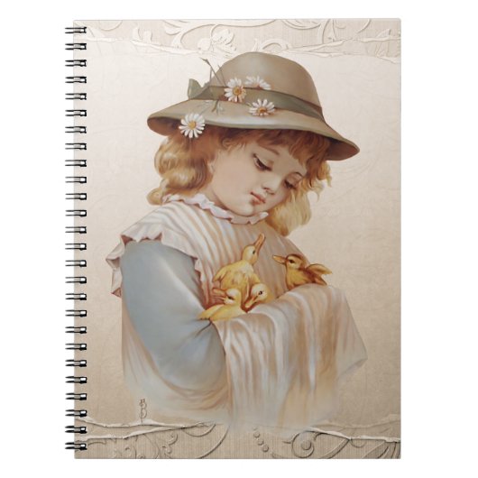 Carnet Fille avec des petits canards (Devant)
