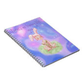 Carnet Fille Avec Lapin Rose (Côté Droit)