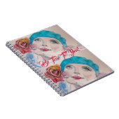 Carnet Fille Avec Rose Rouge Beret Soyez De Véritables Fi (Côté Droit)