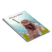 Carnet Fille avec sac à dos Voyage (Côté Droit)