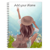 Carnet Fille avec sac à dos Voyage (Devant)