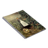 Carnet Fille avec un panier de légumes dans un jardin (Côté Droit)