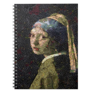 Carnet Fille Avec Une Fraise Élevant Beau Art Spoof