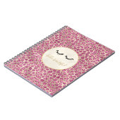 Carnet Fille Black Eyelashes Empreinte de léopard rose or (Côté gauche)