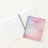 Carnet Fille BULLETIN LISTE Parties scintillant rose pers (Intérieur)