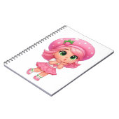 Carnet Fille Chibi Mignonne aux Fraises (Côté gauche)