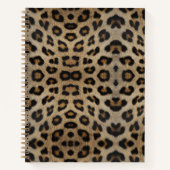Carnet Fille chic léopard fourrure poster de animal motif (Devant)