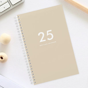 Carnet Fille Classy Nom Beige
