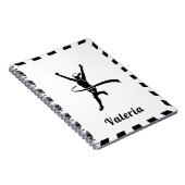 Carnet Fille courant sur piste de marathon de cross-count (Côté Droit)