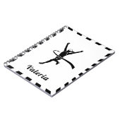 Carnet Fille courant sur piste de marathon de cross-count (Côté gauche)