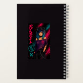 Carnet Fille d'anime Cyberpunk Néon Noir (Verso)