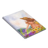 Carnet Fille dans un camp de fleurs (Côté Droit)