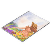 Carnet Fille dans un camp de fleurs (Côté gauche)