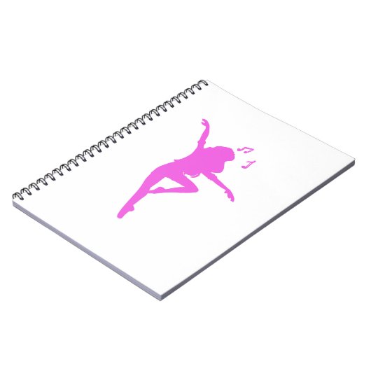Carnet Fille danseuse silhouette - Choisir la couleur arr (Côté gauche)