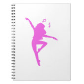 Carnet Fille danseuse silhouette - Choisir la couleur arr (Devant)