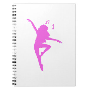 Carnet Fille danseuse silhouette - Choisir la couleur arr