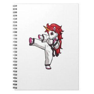 Carnet Fille de karaté Licorne Taekwondo Jiu Jitsu MMA BJ