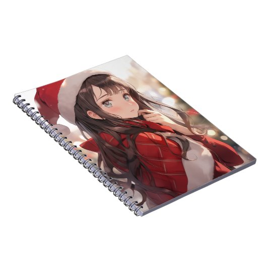 Carnet Fille de Noël Anime (Côté Droit)