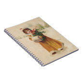 Carnet Fille de Noël antique Enfant d'hiver (Côté Droit)