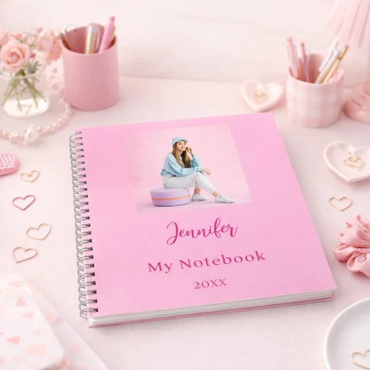 Carnet Fille de photo rose