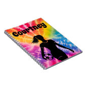 Carnet Fille de soccer Personnalisée Cravate-Dye Rainbow  (Côté Droit)
