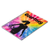 Carnet Fille de soccer Personnalisée Cravate-Dye Rainbow  (Côté gauche)