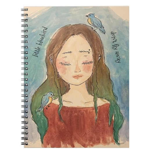 Carnet Fille des Merles Bleus N'envole Pas (Devant)