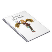 Carnet Fille Dragon Steampunk aux Cheveux Roux (Côté Droit)