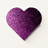 Carnet Fille du nom de la parties scintillant violette (Dos)