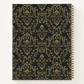 Carnet Fille du Roi Damassé Or Noir (Dos)